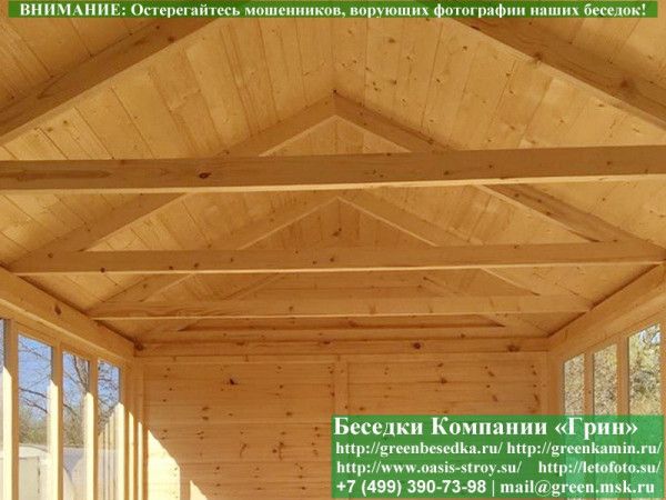 Глухая Имитация Под Кровлю В Беседку 3х4 - Фото № 2