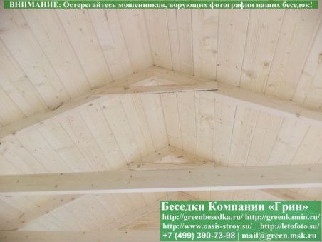 Глухая Имитация Под Кровлю В Беседку 4х6 - Фото № 1