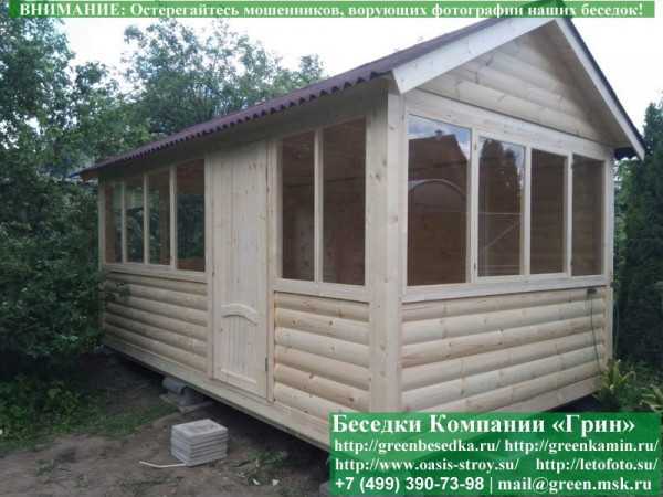 Застекленная Беседка Для Дачи Из Блокхауса 3х5 - Фото № 10