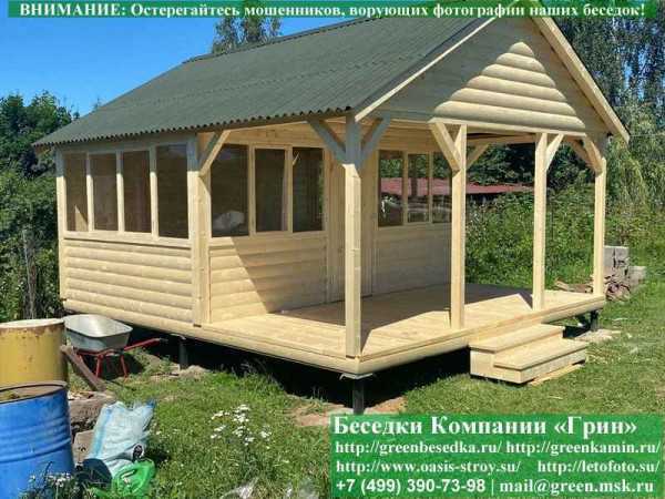Застекленная Беседка Для Дачи Из Блокхауса 3х5 - Фото № 5