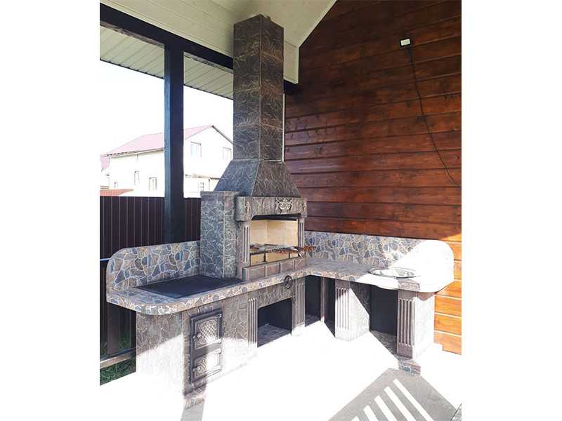 Угловая Безопасная Печь-Барбекю Для Беседки № 19 - Фото № 10