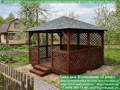 Летняя Деревянная Беседка Для Дачи, Дома, Сада 4х4 - Фото № 2 2