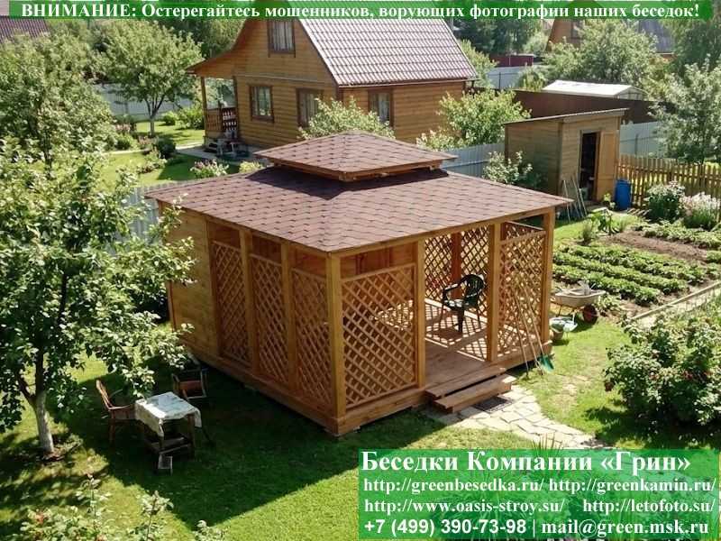 Японская, Китайская Беседка С Хозблоком Для Дачи 5х5 - Фото № 4