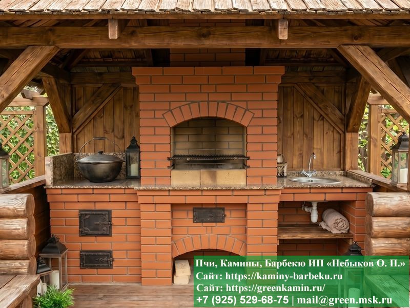 Строительство Мангала-Барбекю Из Кирпича В Беседке - Фото № 6