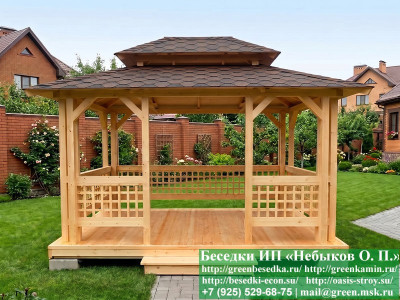 Японская, Китайская Беседка Для Дачи 3х4. Вариант № 1 - Фото № 2