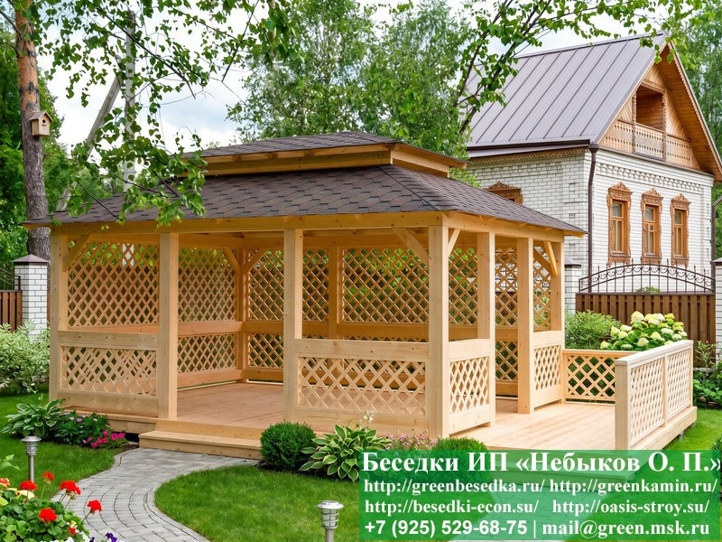 Японская, Китайская Беседка Для Дачи 4х5. Вариант № 2 - Фото № 5 Японская, Китайская Беседка Для Дачи 4х5. Вариант № 2 - Фото № 5