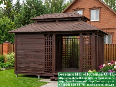 Летняя Беседка Для Дачи С Хозблоком, Сараем 3х5 - Фото № 1 2