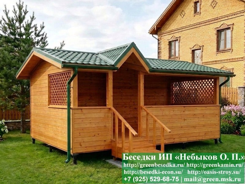 Беседка-веранда с хозблоком 4х5, 5х6 — монтаж в Москве и областях