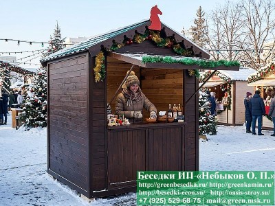 Утепленный ярмарочный домик 2х2 — купить с монтажом в Москве и