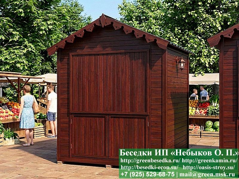 Утепленный ярмарочный домик 2х2 — купить с монтажом в Москве и