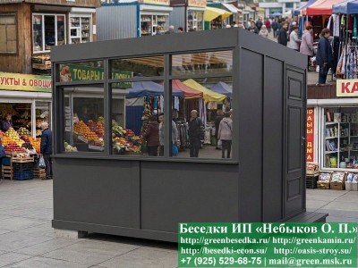 Утеплённый торговый домик 2,5х2,5 — доставка и монтаж в Москве, Туле
