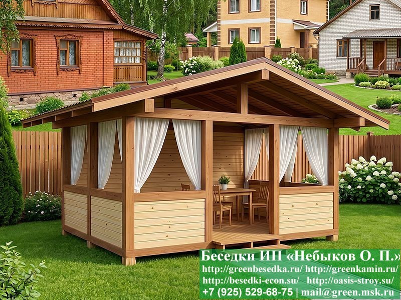 Каркасная Беседка Для Дачи В Стиле 'Шале' 4х6. Купить в Москве, цена